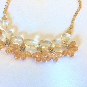 Francesca's gold & clear statement necklace